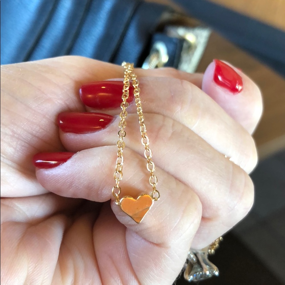 ✨HP!! Gold Plated Heart Choker Necklace✨ - Picture 3 of 3